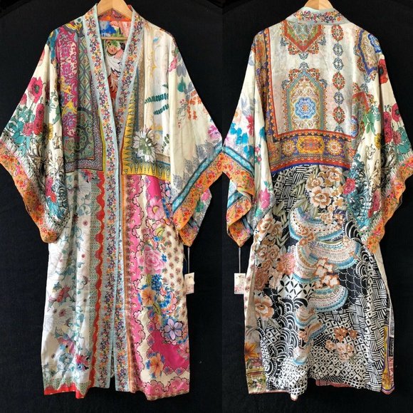 Johnny Was Jackets & Blazers - 💃🏻SOLD💃🏻Johnny Was Limited Ed Silk Long Kimono
